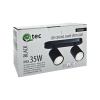 Stropní bodové světlo 2× GU10 QTEC Q-03AD, černé