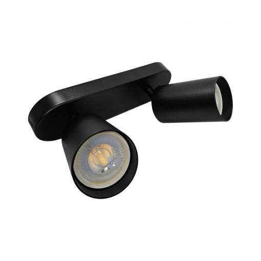 Stropní bodové světlo 2× GU10 QTEC Q-03AD, černé
