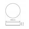 LED stropní svítidlo Trixline TR-616C DRINA, 36 W, CCT, zlatá