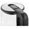 GourmetMaxx GOURMETmaxx Glas-Wasserkocher LED 1,7l 2200W Edelstahl/schwarz kabellos rychlovarná konvice, kabelové připojení, černá/ocelová, sklo, 12053