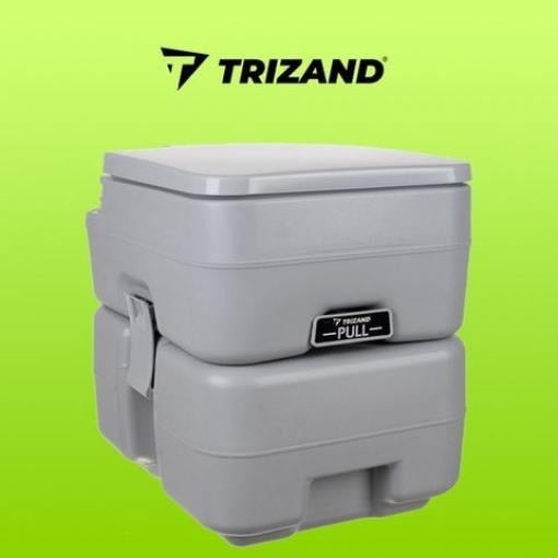 Přenosná kempingová toaleta Trizand 20 + 12 l, šedá