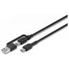 GP USB kabel USB-C®, USB-A zástrčka 1.50 m černá GPCBCCBVBKUSB971
