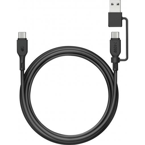 GP USB kabel USB-C®, USB-A zástrčka 1.50 m černá GPCBCCBVBKUSB971