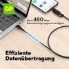 GP USB kabel USB-C®, Apple Lightning konektor 1.50 m černá GPCBCXBPBKUSB964