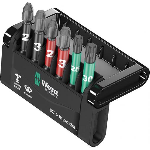 Wera Mini-Check Impaktor 4 05057695001 sada bitů, 6dílná, křížový PH, křížový PZ, TORX, 1/4 (6,3 mm)