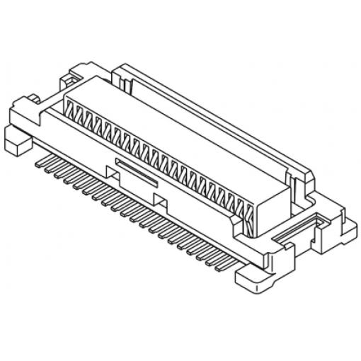 Molex Mezipatrové konektory 20, rozteč 0.5 mm, 54167-0208, 1 ks Tape on Full reel