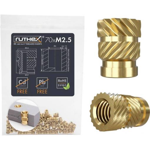 ruthex Závitová vložka RX-M2,5x5.7 GE-M25x57-001
