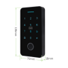 Inteligentní WiFi TUYA dotyková voděodolná klávesnice s biometrií a RFID čtečkou | ZONEWAY F100