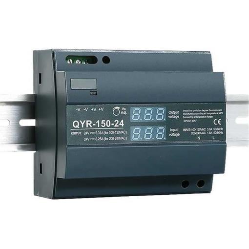 Spínaný zdroj MZMW QYR-150-24, 24 V / 6,25 A, DIN lišta