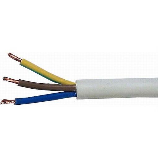 Instalační kabel H05VV-F 3×1 mm², bílý, CYSY