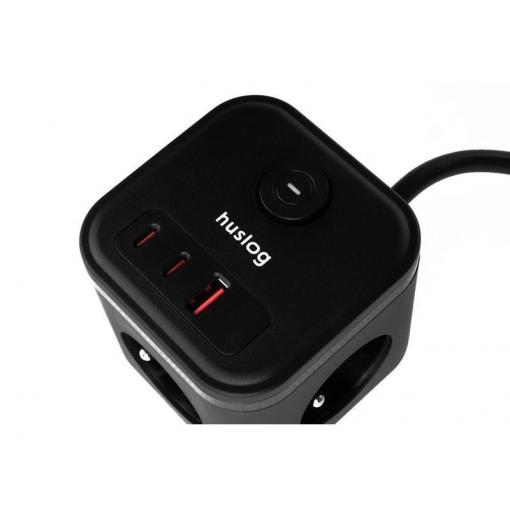 Prodlužovací kabel HUSLOG 20W Black 1,5m