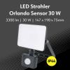 Müller-Licht Orlando 21600074 venkovní LED reflektor s PIR detektorem 30 W Barvy světla (LED svítidlo): neutrální bílá