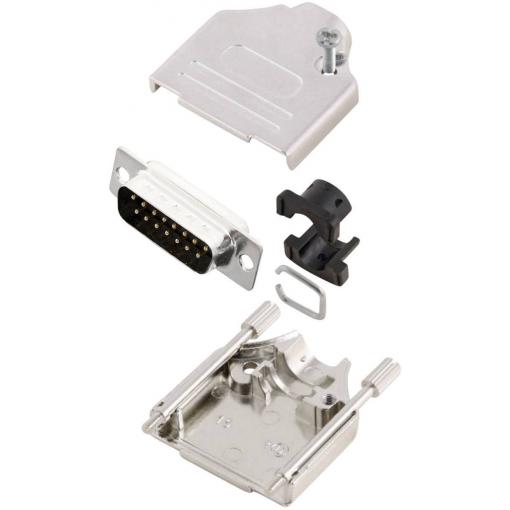 MH Connectors MHDTZK15-DB15P-K sada D-SUB kolíkové lišty 180 ° Pólů: 15 pájecí kalíšek 1 ks