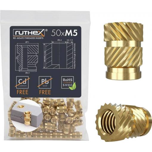 ruthex Závitová vložka RX-M5x9.5 GE-M5x95-001