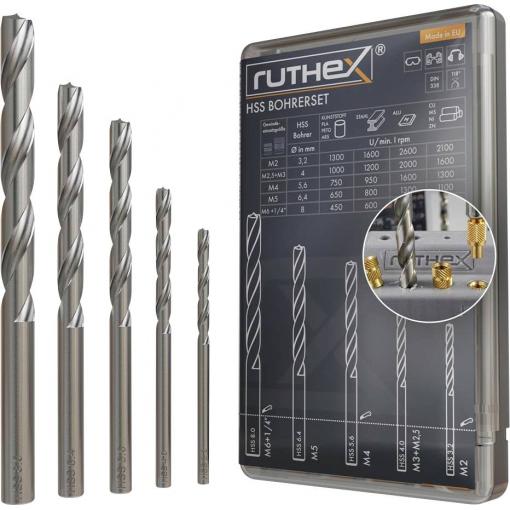 ruthex Sada HSS vrtáků BOH-SET-001