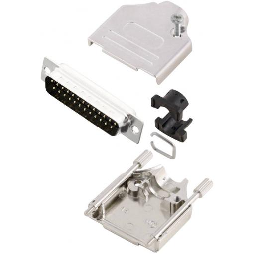 MH Connectors MHDTZK25-DM25P-K sada D-SUB kolíkové lišty 180 ° Pólů: 25 pájecí kalíšek 1 ks
