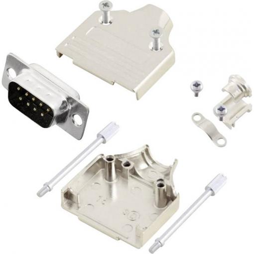 MH Connectors MHDM9-DB9P-K sada D-SUB kolíkové lišty 180 ° Pólů: 9 pájecí kalíšek 1 ks