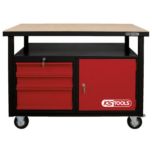 KS Tools 8650101 pracovní stůl (š x v x h) 1200 x 840 x 600 mm černá, červená