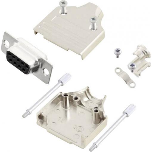 MH Connectors MHDM9-DM9S-K sada D-SUB zásuvková lišta 180 ° Pólů: 9 pájecí kalíšek 1 ks