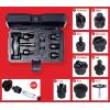 KS Tools 150.1040 Sada 3/8 speciálních profilů pro plastové šrouby a výpustné oleje, 9 ks