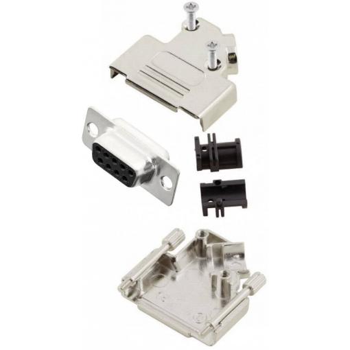 MH Connectors MHD45ZK9-DB9S-K sada D-SUB zásuvková lišta 45 ° Pólů: 9 pájecí kalíšek 1 ks