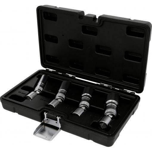 KS Tools 517.1145 Sada nástrčných hlavic pro zapalovací svíčky 3/8, 4 ks, magnetická s kloubem