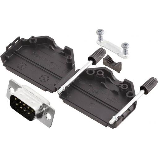 MH Connectors MHDPPK9-DB9P-K sada D-SUB kolíkové lišty 180 ° Pólů: 9 pájecí kalíšek 1 ks