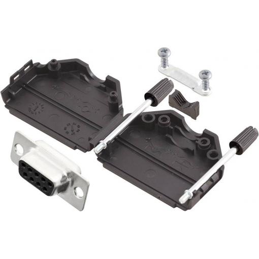 MH Connectors MHDPPK9-DB9S-K sada D-SUB zásuvková lišta 180 ° Pólů: 9 pájecí kalíšek 1 ks