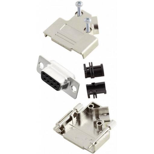 MH Connectors MHD45PK9-DB9S-K sada D-SUB zásuvková lišta 45 ° Pólů: 9 pájecí kalíšek 1 ks