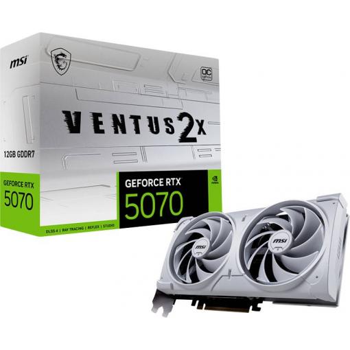 MSI grafická karta Nvidia GeForce RTX 5070 GeForce RTX5070 VENTUS 2X OC White 12 GB GDDR7 RAM PCIe x16 HDMI® 2.1, DisplayPort 2.1