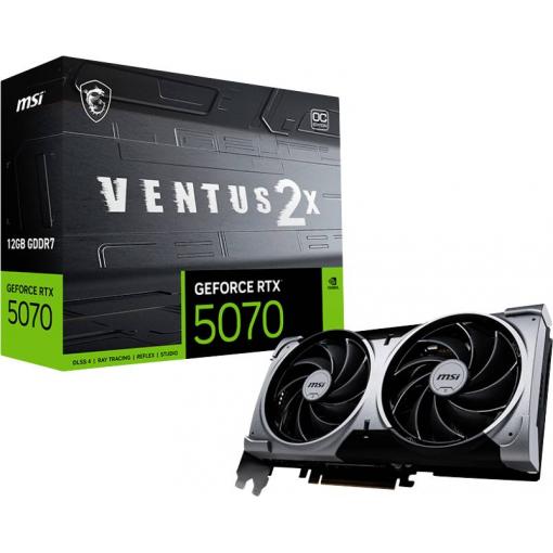 MSI grafická karta Nvidia GeForce RTX 5070 GeForce RTX 5070 12G VENTUS 2X OC 12 GB GDDR7 RAM PCIe x16 HDMI® 2.1, DisplayPort 2.1