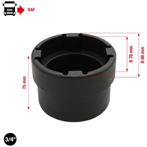 KS Tools 460.3740 Klíč 3/4 se 4 čepy pro DAF, vnitřní čep Ø 66,8 mm