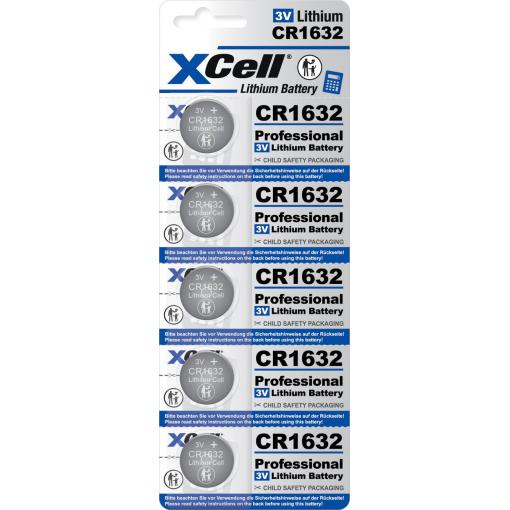 XCell knoflíkový článek CR 1632 3 V 5 ks 130 lithiová CR1632-B5