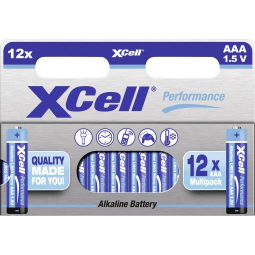 XCell mikrotužková baterie AAA alkalicko-manganová 1.5 V 12 ks