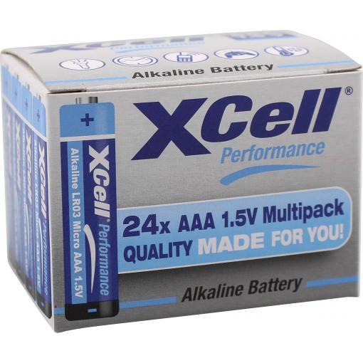 XCell mikrotužková baterie AAA alkalicko-manganová 1.5 V 24 ks