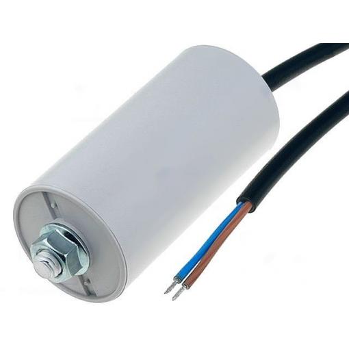 Motorový kondenzátor CBB60 1 µF / 450 V, 30 × 60 mm, s kabelem