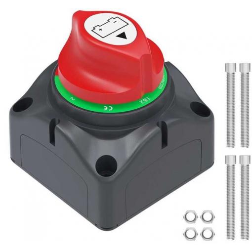 Odpojovač a přepínač baterií ASW-A701S, 275 A, 12–48 V DC