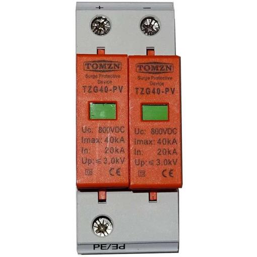 Přepěťová ochrana TOMZN TZG40-PV, 800 V DC, typ T2, DIN