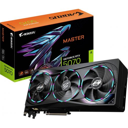 Gigabyte grafická karta Nvidia GeForce RTX 5070 AORUS GeForce RTX 5070 MASTER 12G 12 GB GDDR7 RAM PCIe x16 HDMI® 2.1, DisplayPort 2.1