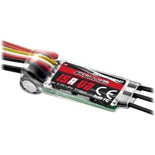 Hobbywing Skywalker V2 15A Brushless letový regulátor pro model letadla Zatížitelnost (max. A): 30 A