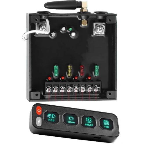 Bezdrátový ovládací panel 4 kanály, 12–24 V DC, 2,4 GHz, dosah 20 m
