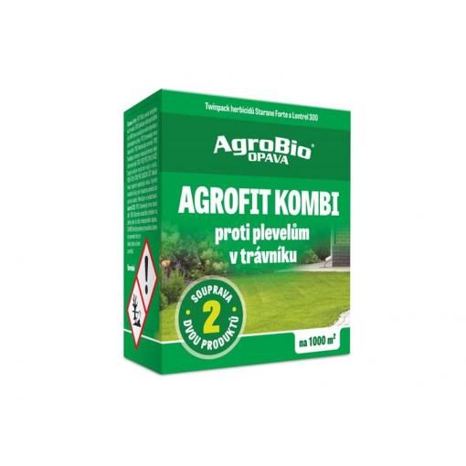 Přípravek proti plevelům v trávníku AGROBIO Agrofit Kombi 1000m2