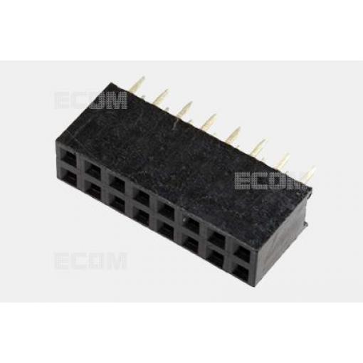 Dutinková lišta DS1023-2X13S21, 2×13 kontaktů, 2,54 mm, Ni+Au
