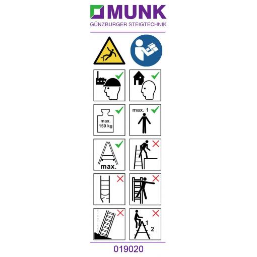 MUNK Günzburger Steigtechnik 019153 bezpečnostní štítek 20 ks