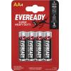 Eveready SHD tužková baterie AA zinko-uhlíková, 1.5 V, 4 ks