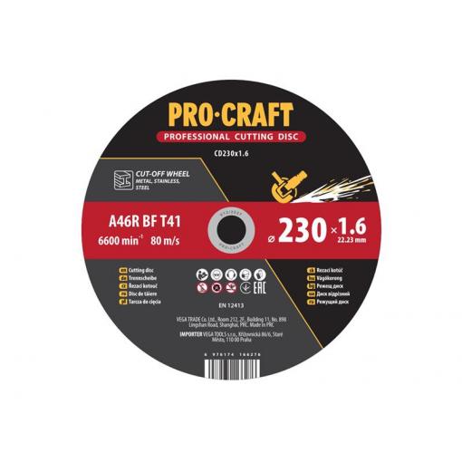Kotouč řezný PROCRAFT 230x1,6mm
