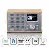 Lenco DAR-017WH DAR-017 wood stolní rádio, DAB+, FM, bezdrátový příjem, Bluetooth, funkce alarmu, dub