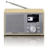 Lenco DAR-017WH DAR-017 wood stolní rádio, DAB+, FM, bezdrátový příjem, Bluetooth, funkce alarmu, dub