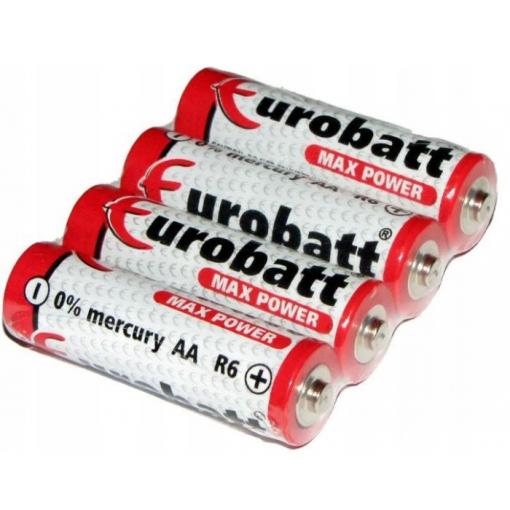 Baterie EUROBATT AA (R6) 1,5 V, Zn-Cl, 4 ks