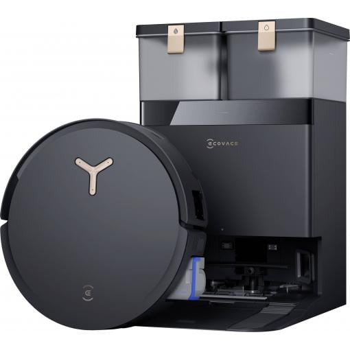 ECOVACS DEEBOT X8 PRO OMNI robot na vysávání a vytírání podlahy, černá, hlasové pokyny, s dálkovým ovládáním, kompatibilní se systémem Amazon Alexa,